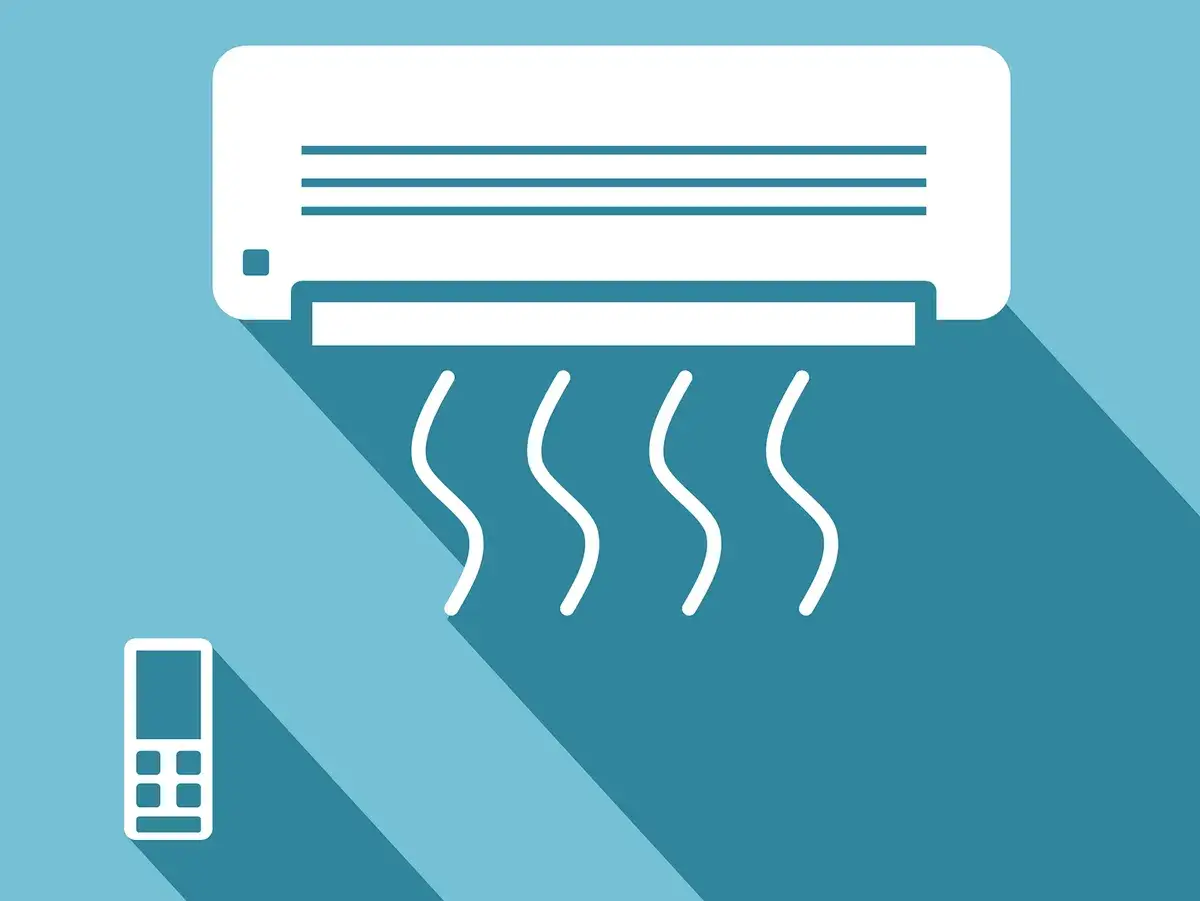Unit&agrave; interna di condizionatore con telecomando. Calcolare quanti BTU per 70 mq &egrave; fondamentale per un comfort ottimale.
