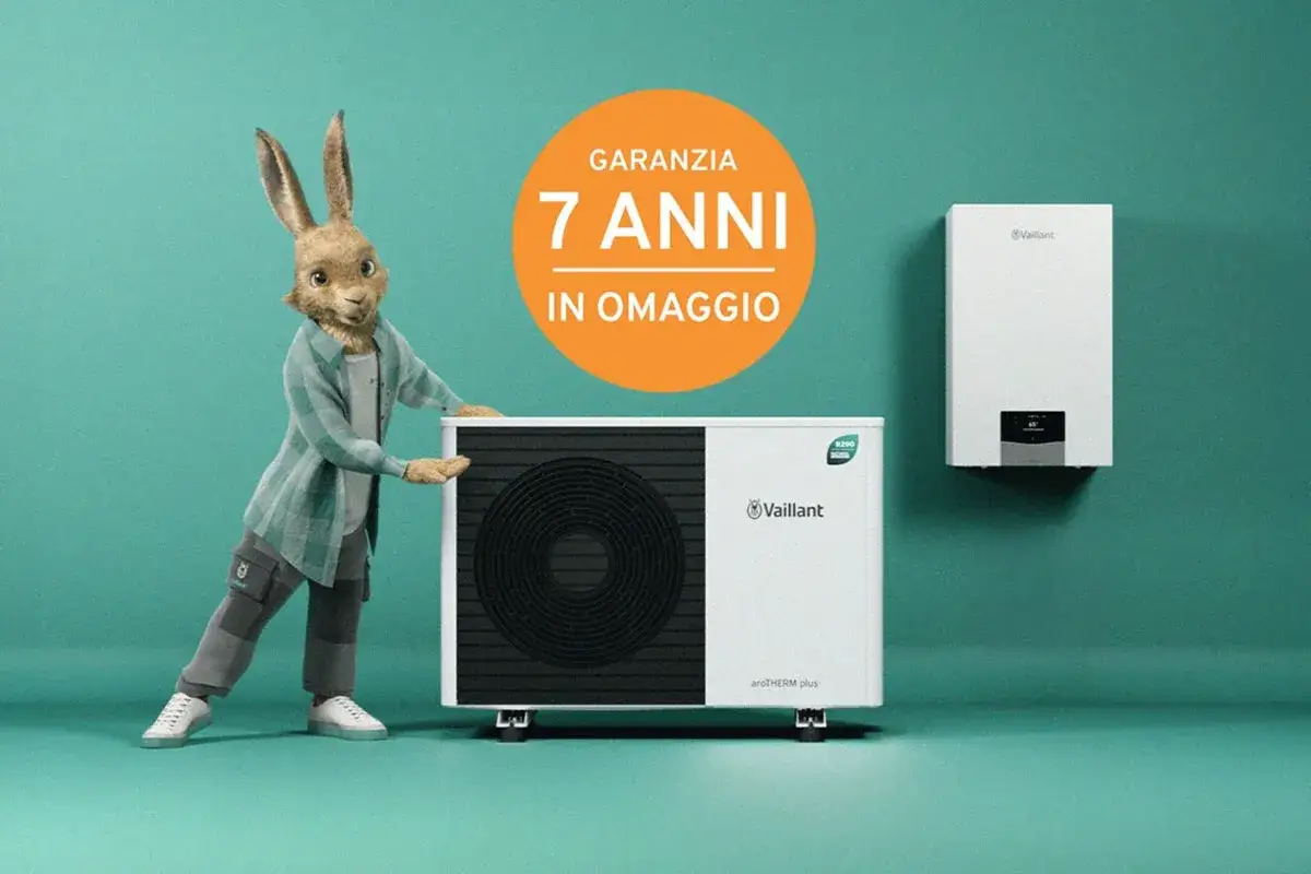 Coniglio con caldaia Vaillant, 7 anni di garanzia in omaggio.